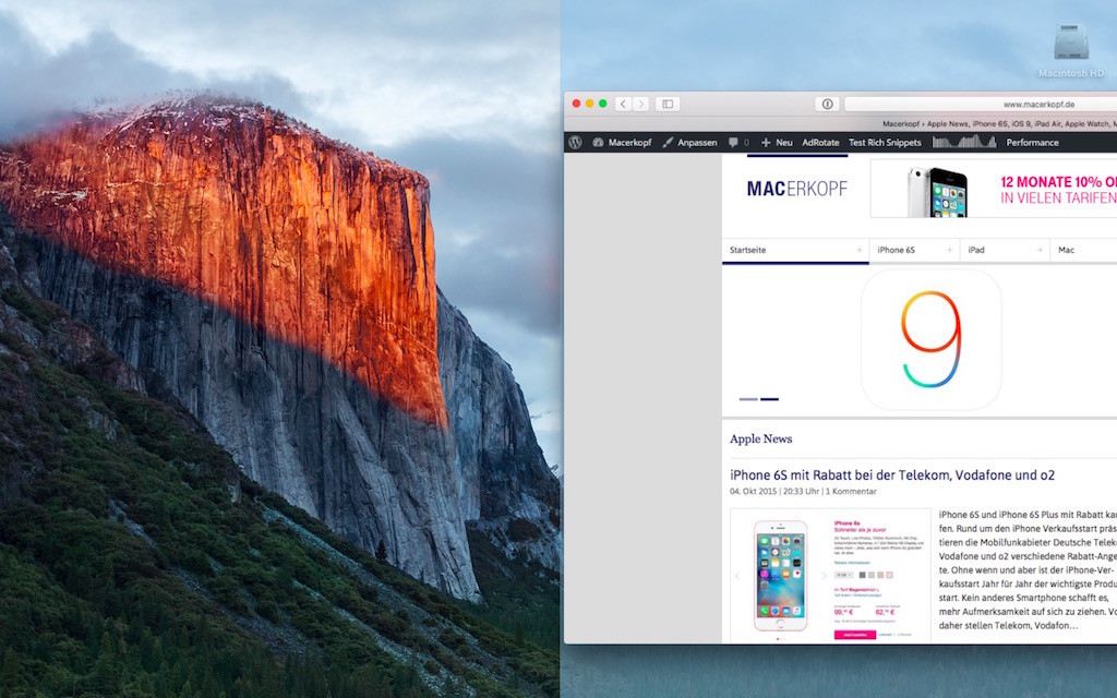 Tipp Split View in OS X El Capitan aktivieren › Macerkopf