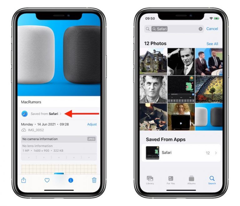 iOS 15: Fotos-App zeigt, aus welchen Apps gespeicherte Bilder stammen