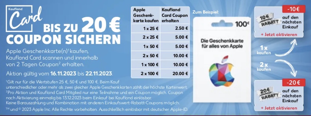 Kaufland: Apple Guthaben mit Bonus sichern › Macerkopf